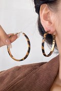 Thai Curry Stainless Alloy Leopard Hoop Earrings: Thai Curry / 100%Alloy / ONE SIZE