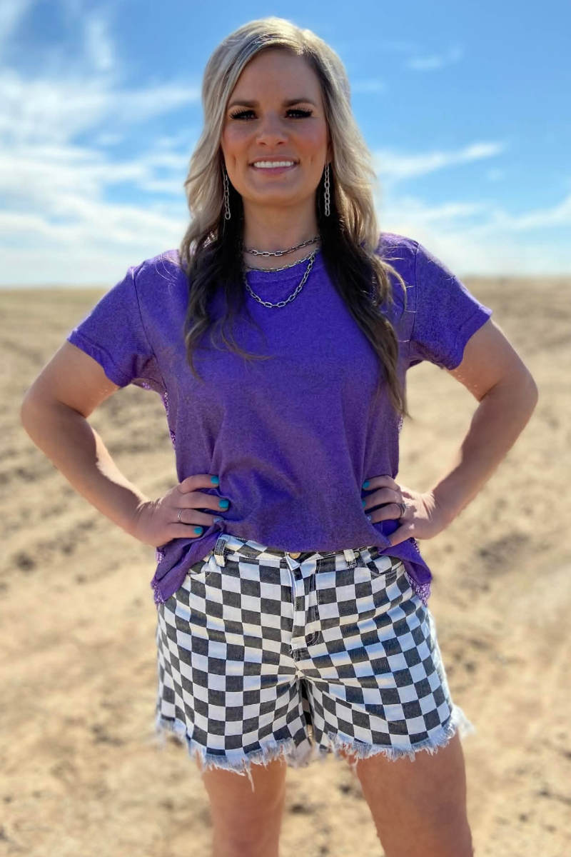 Kreek Denim Shorts - Check: 11/12