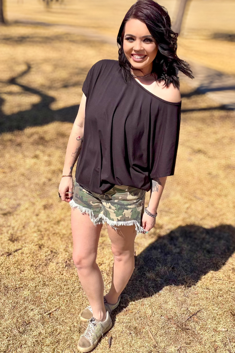 Kreek Denim Shorts - Camo: 13/14