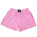 BXGH-PINK GINGHAM BOXER SHORT: PINK / XSmall