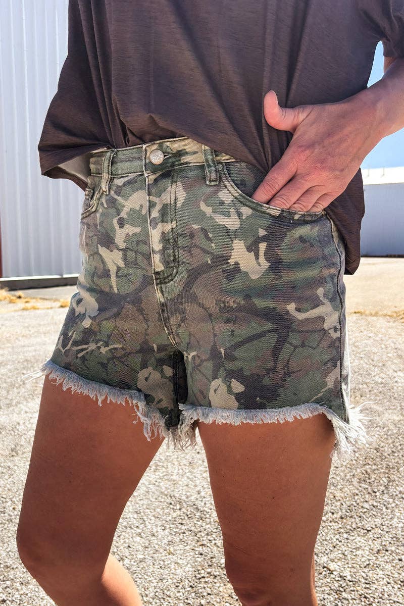 Kreek Denim Shorts - Camo: 11/12