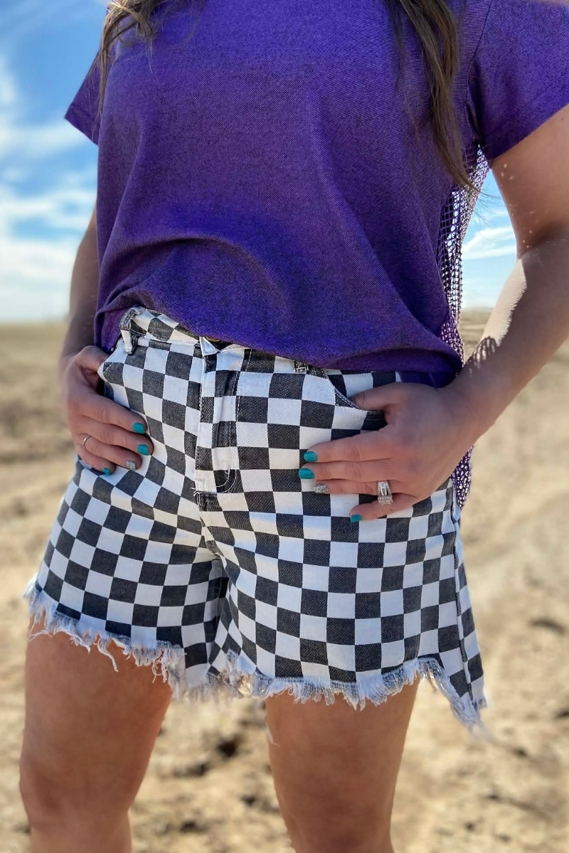 Kreek Denim Shorts - Check: 15/16
