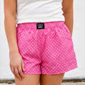BXMPD- BUBBLEGUM MINI POLKA DOT BOXER: BUBBLEGUM / XSmall