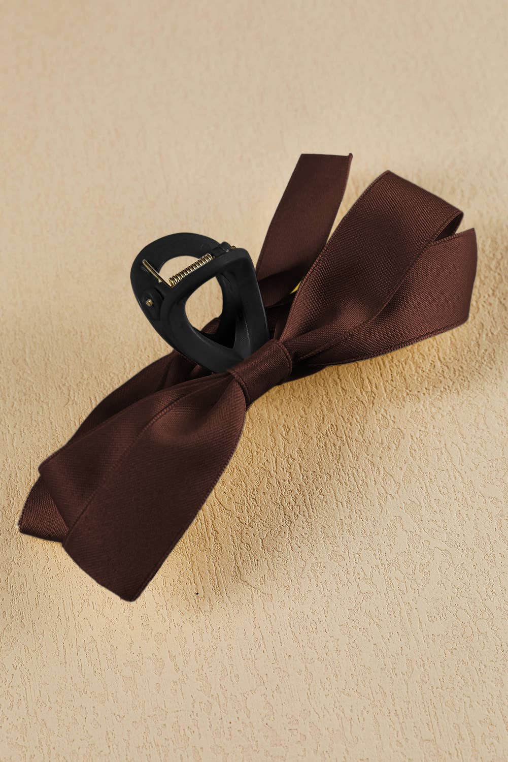 Black Bow Decor Large Hair Claw Clip: Black / Plastic / ONE SIZE
